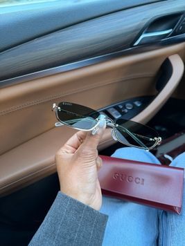 Gucci сонцезахисні окуляри коричнево-черепахові прямокутні MERI-SUN-GUC-004 фото
