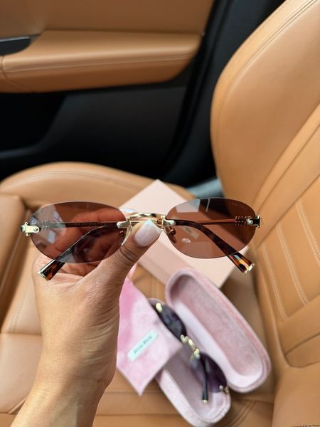 Miu Miu сонцезахисні окуляри безободкові овальні бурштинові MERI-SUN-MIU-004 фото