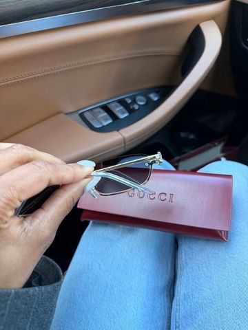 Gucci сонцезахисні окуляри золотисті прямокутні прозорі лінзи (GG1604S) MERI-SUN-GUC-004 фото