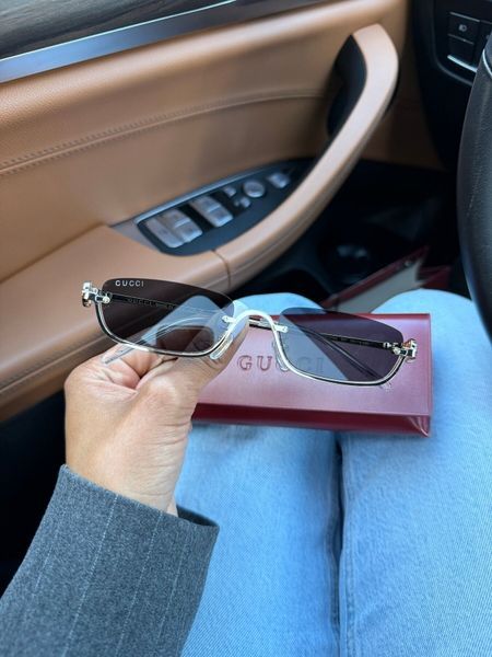 Gucci сонцезахисні окуляри золотисті прямокутні прозорі лінзи (GG1604S) MERI-SUN-GUC-004 фото