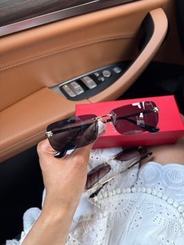 Cartier окуляри сонцезахисні безободкові димчасто-фіолетові MERI-SUN-CAR-006 фото