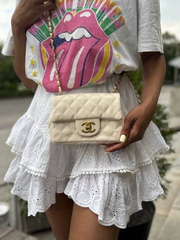 Chanel міні сумка кремова MERI-BAG-CHA-002 фото