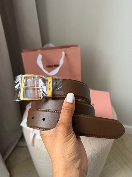 Miu Miu ремінь коричневий MERI-BLT-MIU-001 фото