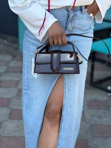 Jacquemus сумка бордова лакова Le Bambino MERI-BAG-JAC-003 фото
