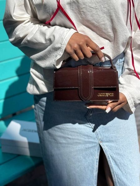 Jacquemus сумка бордова лакова Le Bambino MERI-BAG-JAC-003 фото